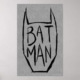 Poster Type Batman en tête