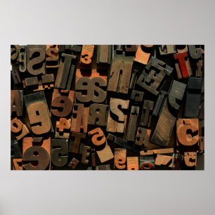 Poster Type en bois photo d'impression typographique