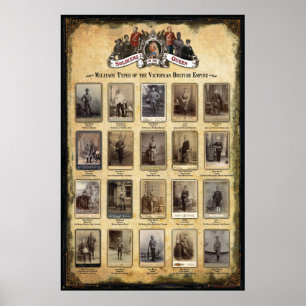 Poster Types militaires de l'Empire britannique victorien