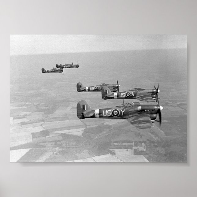 Poster Typhons Hawker de 56 Sqn. RAF (Devant)