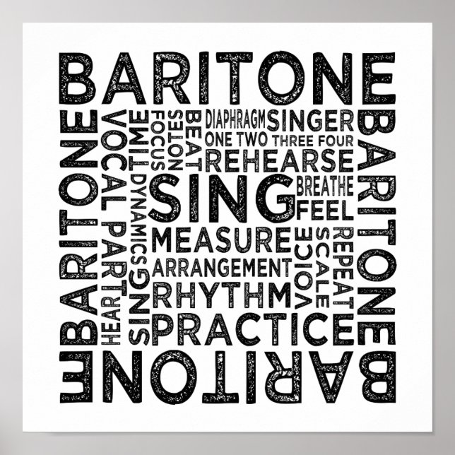 Poster Typographie baritone (Devant)