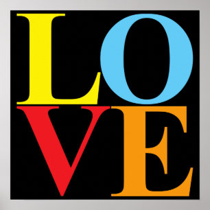 Poster Typographie de l'AMOUR d'art de bruit