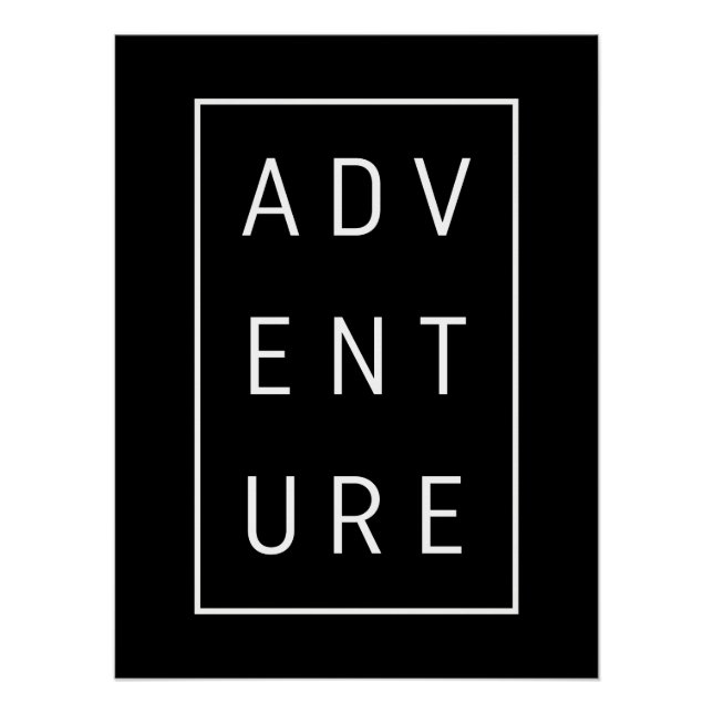 Poster Typographie de l'aventure (Devant)