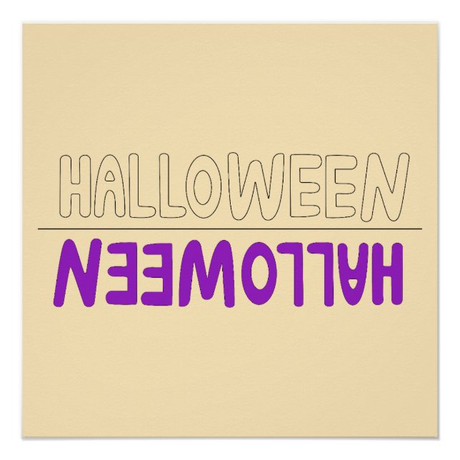 Poster Typographie d'Halloween expressive avec Vibes d'au (Devant)