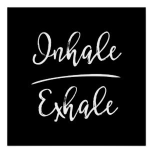 Poster Typographie d'Inhale Exhale
