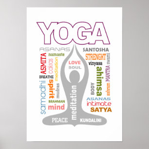 Poster Typographie du yoga
