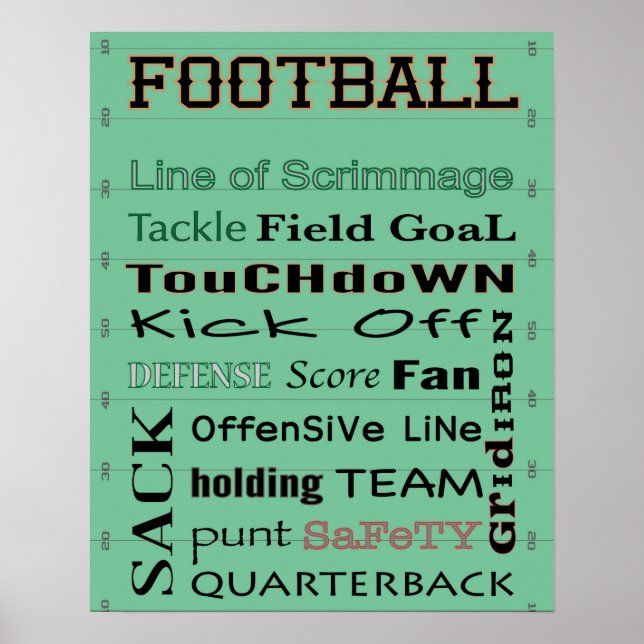 POSTER TYPOGRAPHIE FOOTBALL (Devant)
