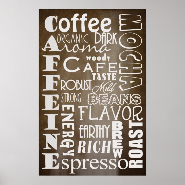 POSTER TYPOGRAPHIQUE DU CAFÉ (Devant)