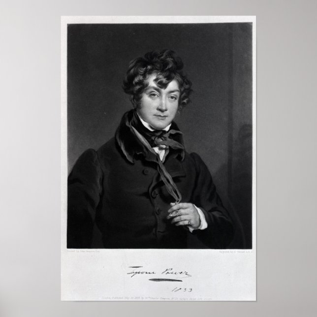 Poster Tyrone Power, gravée par James Sands, vers 1833 (Devant)