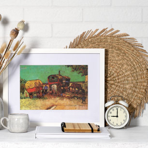 Poster Tziganes avec caravanes par Vincent van Gogh