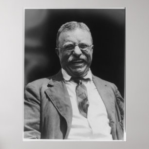 Poster U.S. President Theodore Teddy Roosevelt Laughing