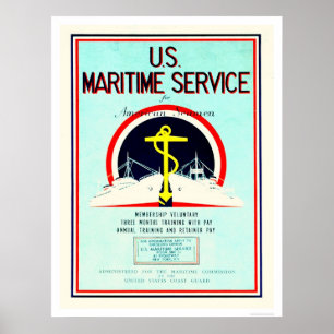 Poster U.S. Service maritime (US02055)