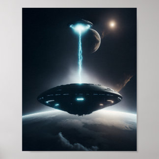 Poster UFO SCI FI Wall Art Poster Alien