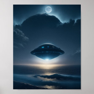 Poster UFO SCI FI Wall Art Poster Alien