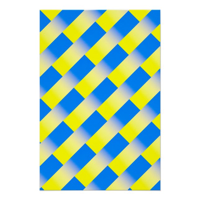 Poster Ukraine bleue et jaune Inspiration de la paix anti (Devant)