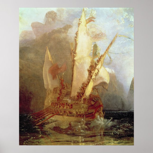 Poster Ulysse Deriding Polyphemus, détail du navire (Devant)