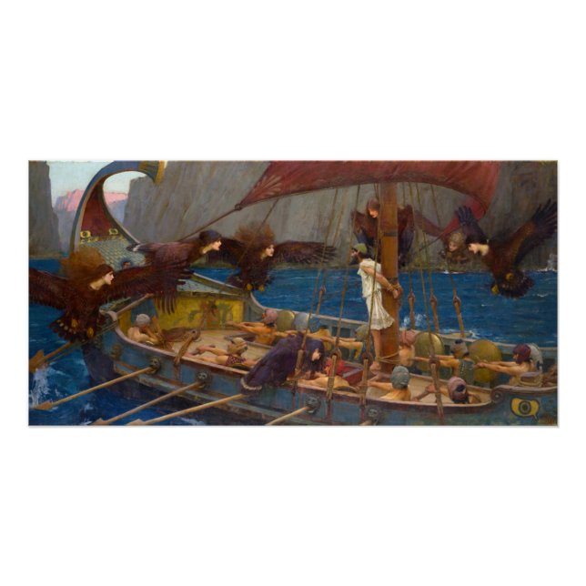 Poster Ulysses et le Sirens John William Waterhouse (Devant)