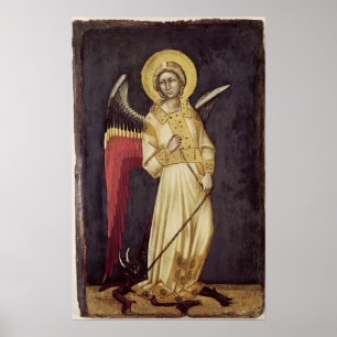 Poster Un ange avec un démon sur une chaîne