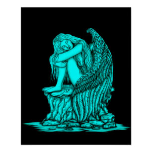 Poster Un ange endormi sur la pierre