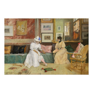 Poster Un appel amical, 1895 (huile sur la toile)