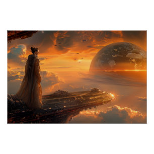 Poster Un astronaute au Viewport