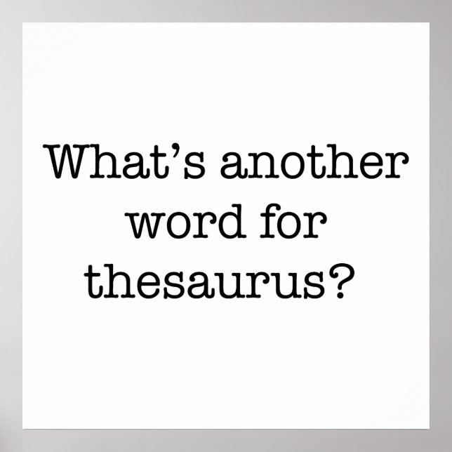 Poster Un autre mot pour Thesaurus (Devant)