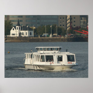 Poster Un bateau-bus à Cardiff Bay