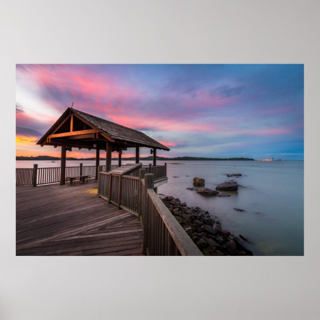 Poster Un Beau coucher de soleil (Devant)