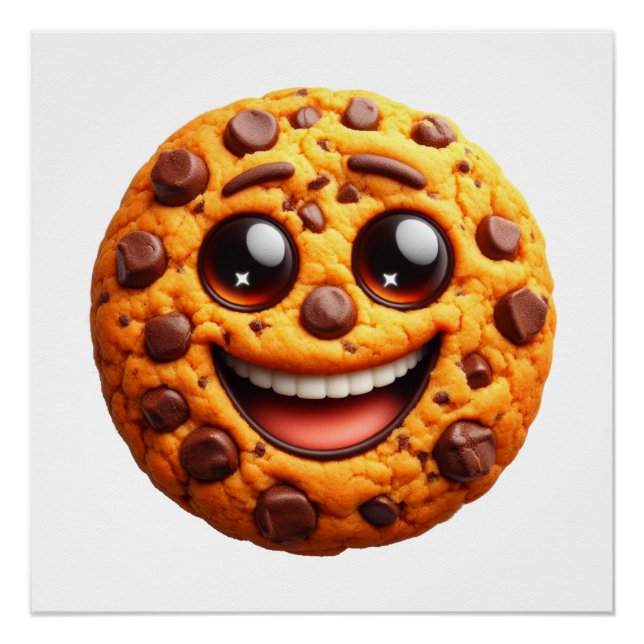 Poster Un biscuit souriant. (Devant)