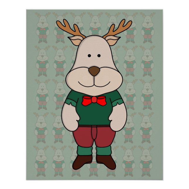 Poster Un cerf mignon (Devant)