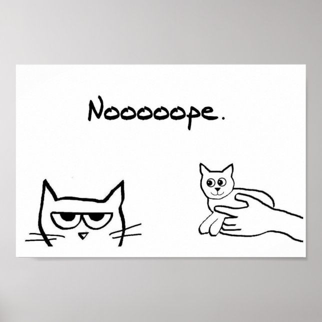 Poster Un chat en colère ressemblerait-il à un chaton ? - (Devant)