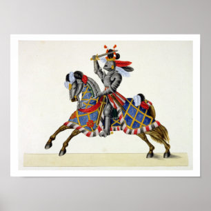 Poster Un chevalier à un tournoi, assiette de "Une histoi