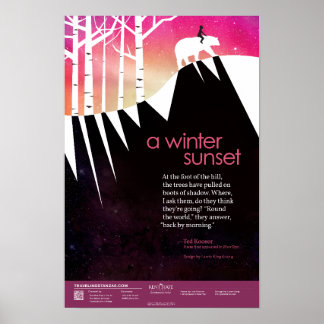 Poster Un coucher de soleil hivernal