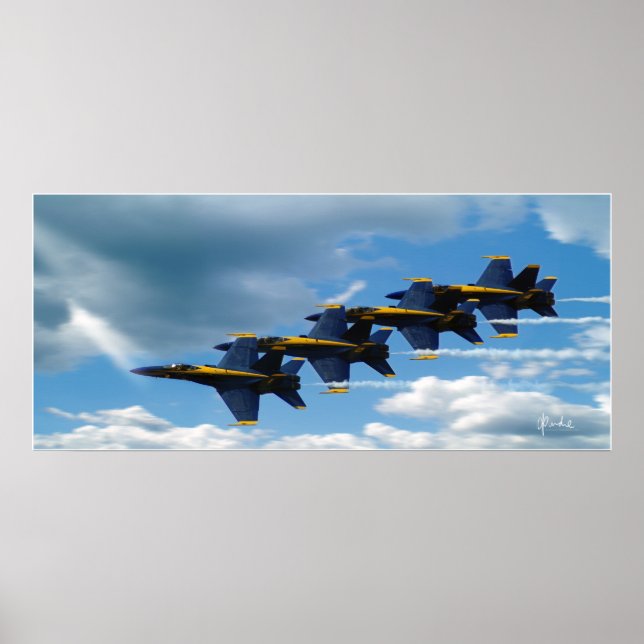 Poster Un courant bleu (Devant)