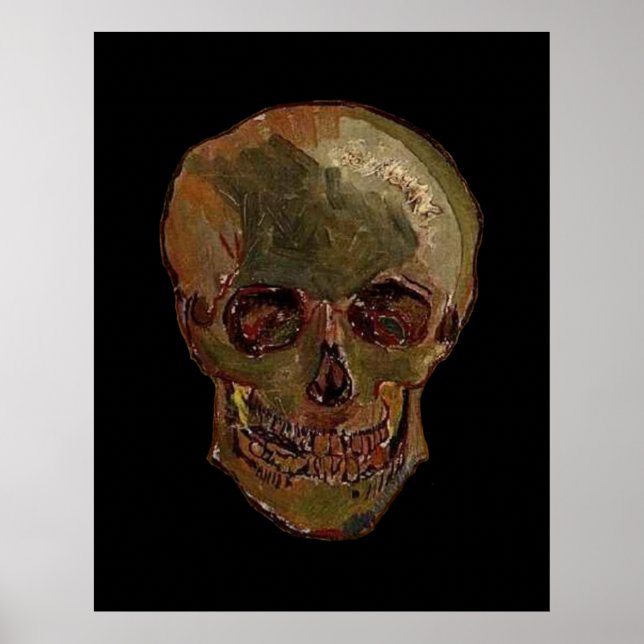 Poster Un crâne par Vincent van Gogh (Devant)