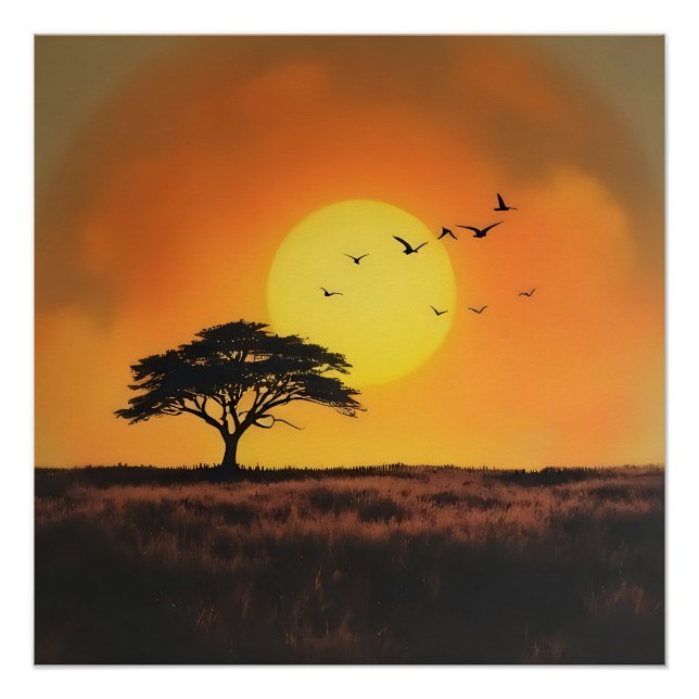 Poster Un crépuscule africain (Devant)