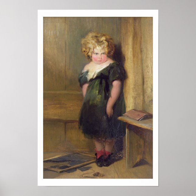 Poster Un enfant coquin (huile sur toile) (Devant)