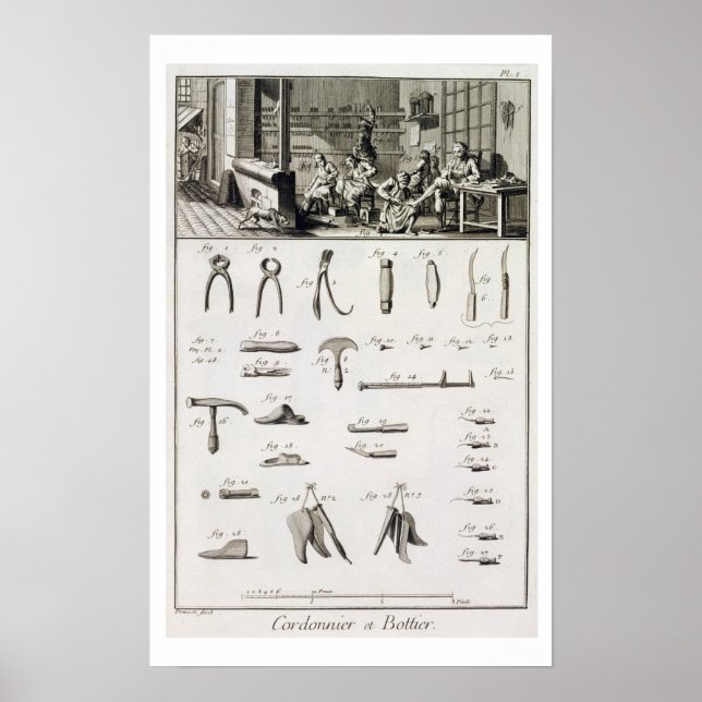 Poster Un fabricant de chaussures et de bottes et leurs o (Devant)