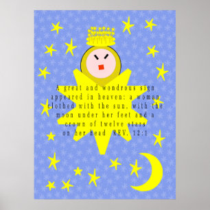 Poster Un grand et merveilleux signe apparut au ciel