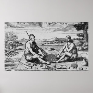 Poster Un homme et son épouse au dîner, 1705