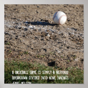 Poster Un jeu de baseball est…