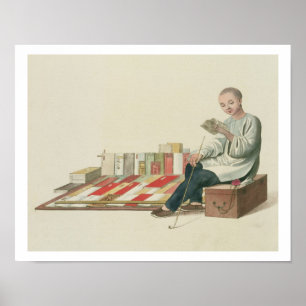 Poster Un libraire, plaque 6 de 'Le Costume de Chine',