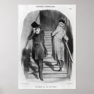 Poster Un locataire qui doit trois conditions