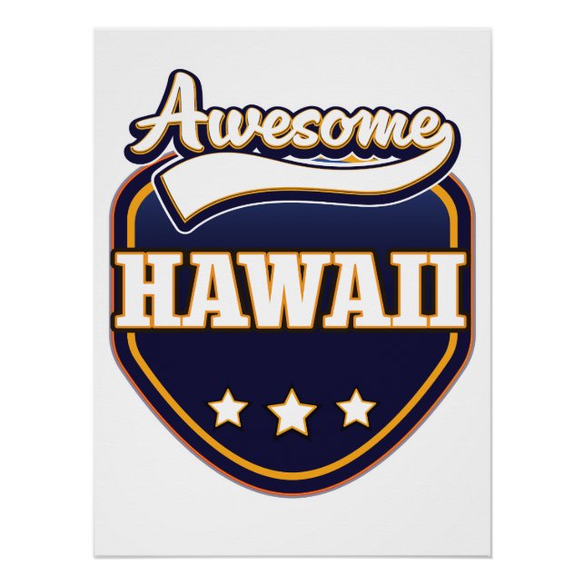 Poster Un logo sportif Hawaii génial (Devant)