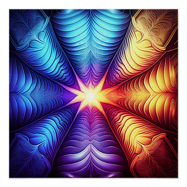 Poster Un Lyapunov très coloré Fractal (Devant)