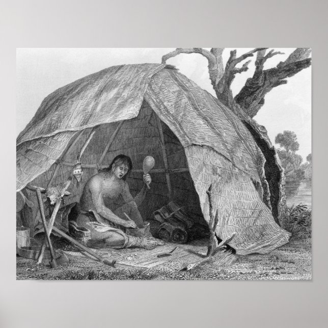 Poster Un médecin indien qui concocte un pot de médicamen (Devant)