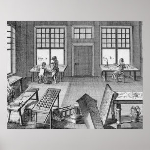 Poster Un meuble de l'atelier de la couche, de l'Encyclop