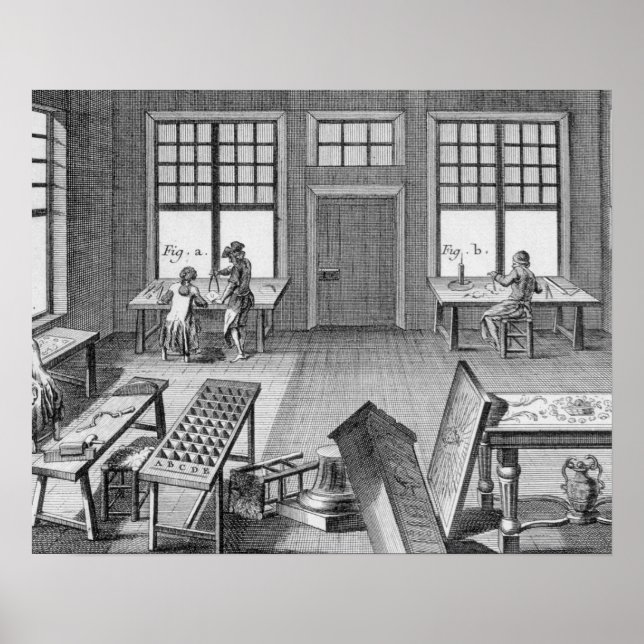 Poster Un meuble de l'atelier de la couche, de l'Encyclop (Devant)