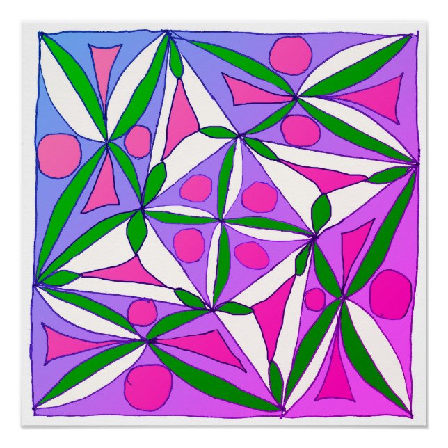 Poster Un motif géométrique coloré  (Devant)