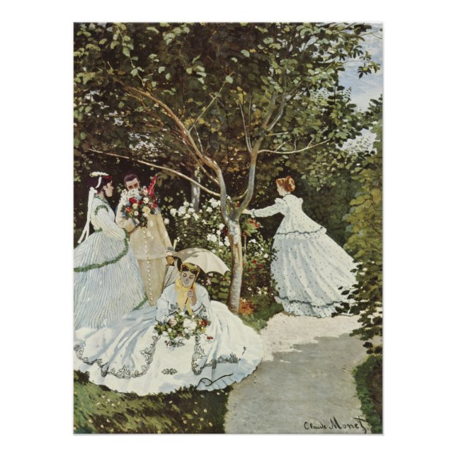 Poster Un moulin à vent à Zaandam Claude Monet (Devant)